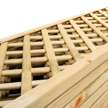 Grigliati in Legno-12 pz Grigliato Legno 30x183 cm - Maglia 4 cm - 7187