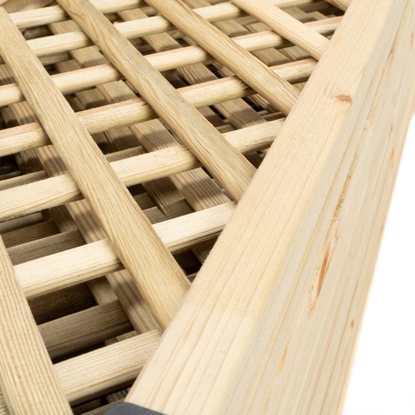 Grigliati in Legno-12 pz Grigliato Legno 30x183 cm - Maglia 4 cm - 7188