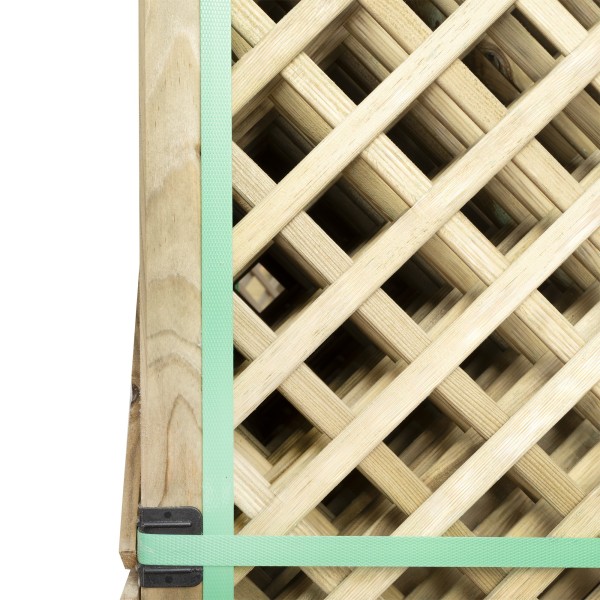 Trellis panels-12-Pack Wooden Garden Trellis Panel 180 x 183 cm, 4 cm Mesh - 7191