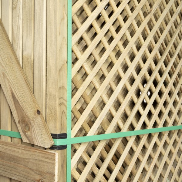 Trellis panels-12-Pack Wooden Garden Trellis Panel 180 x 183 cm, 4 cm Mesh - 7192