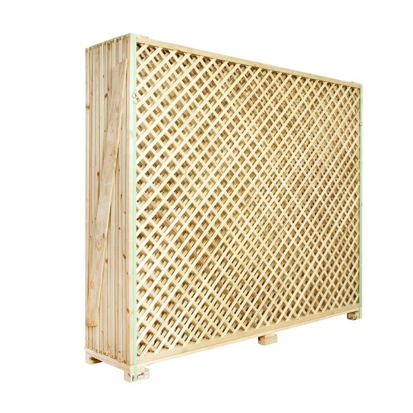 Trellis panels-12 Pack Wooden Trellis Panel 150 x 183 cm, 4 cm Mesh - 7196