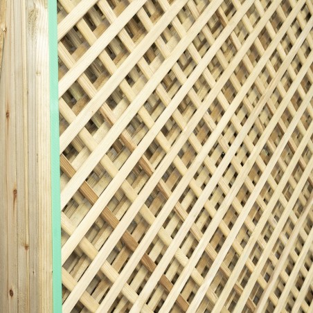 Grigliati in Legno-12 pz Grigliato Legno 150x183 cm - Maglia 4 cm - 7197