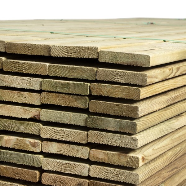 Wood decking-110 pcs External Wooden Floor 2x9.5x200 cm - 7284