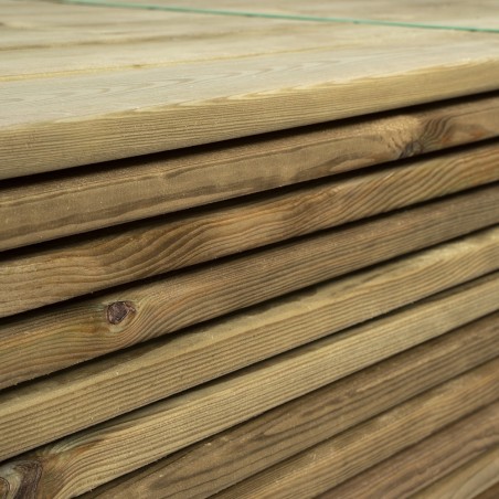 Wood decking-110 pcs External Wooden Floor 2x9.5x240 cm - 7293