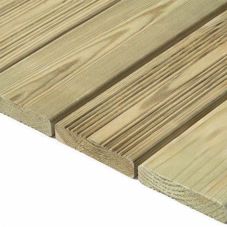 Wood decking-110 pcs External Wooden Floor 2x9.5x300 cm - 7303