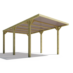 Tettoie per Auto-Tettoia in Legno per Auto 3.2 x 5.1 x H. 2.5 m - 7371 2