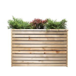 Fioriere in Legno-Fioriera Rettangolare Alta 60 cm in Legno per Esterno, di Base 90x30 cm - 7332 2