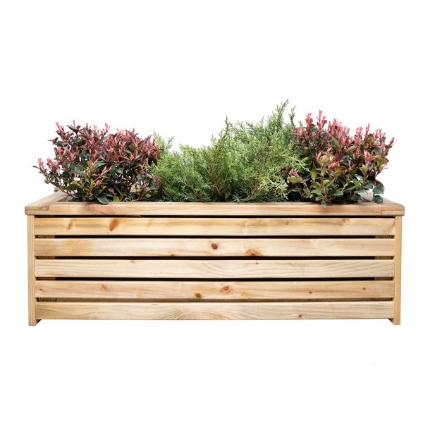 Wood planters-Outdoor Wooden Rectangular Planter 90 x 45 cm - 7337