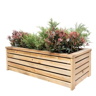 Wood planters-Outdoor Wooden Rectangular Planter 90 x 45 cm - 7338