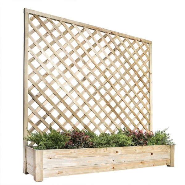 Wood planters-Wooden Planter 40 x 180 cm, Height 30 cm - 7360
