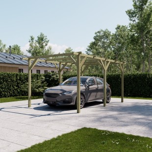 Carports aus Holz für Autos-Carport PACO 2305x3000x5120 - pot. - 7368
