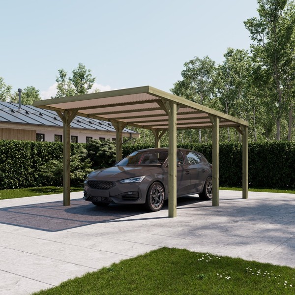 Carports aus Holz für Autos-Carport VICTOR 322x511x252 - 7371