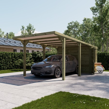 Tettoie per Auto-Tettoia Auto con Casetta 3 x 6 x H. 2.5 m - 7372 Tettoie per Auto-Tettoia Auto con Casetta 3 x 6 x H. 2.5 m - 7372