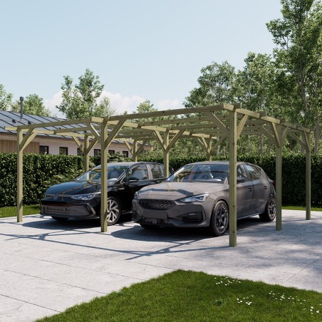 Carport-Wooden Carport Extension 3 x 5 m h 2.31 m - Double Parking Space LM509 - 7373 Carport-Wooden Carport Extension 3 x 5 m h 2.31 m - Double Parking Space LM509 - 7373
