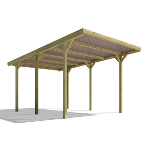 Carport-Wooden Carport 3 x 5 m H. 2/2.34 m - 7378 2