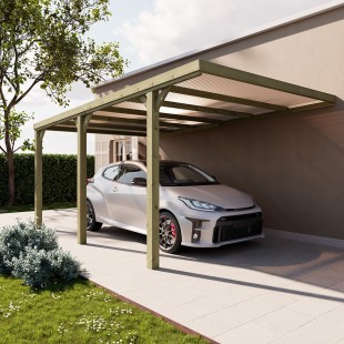 Carports aus Holz für Autos-Carport VICTOR ADOSSABLE - 7380