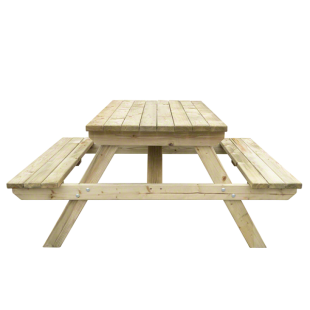 Tavoli in Legno per Esterni-Tavolo Picnic Legno 180 x 150 cm Grande. Perfetto per 6-8 persone - 7430 2