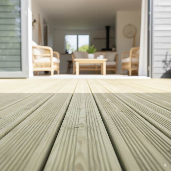 Wood Decking Boards-Outdoor Timber Decking Board 2 x 9.5 x 200 cm - 7444