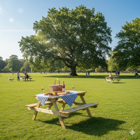Wooden Pic Nic Tables-6 Wooden Pic Nic Tables 180 x 160 cm Thickness Increased by 4 cm For 6-8 people - 7488 Wooden Pic Nic Tables-6 Wooden Pic Nic Tables 180 x 160 cm Thickness Increased by 4 cm For 6-8 people - 7488