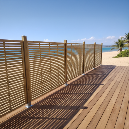 Wood fence panels-Wood Garden Privacy Screen Panel 180 x 180 cm - 7519