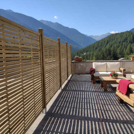 Wood fence panels-12 pcs Wooden privacy screens 180x180 cm - 7521