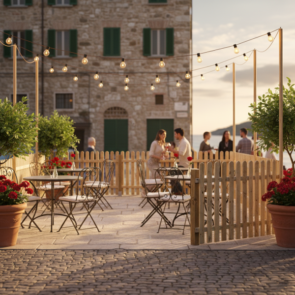 Steccati e Cancelletti-Steccato di Legno 120x180 cm per Recinzione Giardino - 7538