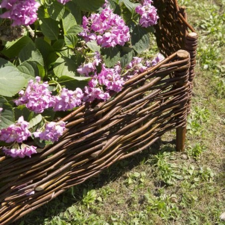 Wooden Garden Borders-Border delimits 120x20 cm flowerbed in willow - 78
