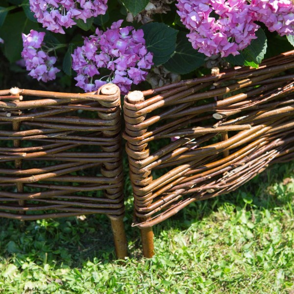 Bordure per Aiuole-Bordura delimita Aiuola 120x20 cm in Salice - 79