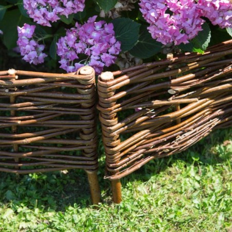 Wooden Garden Borders-Border delimits 120x20 cm flowerbed in willow - 79