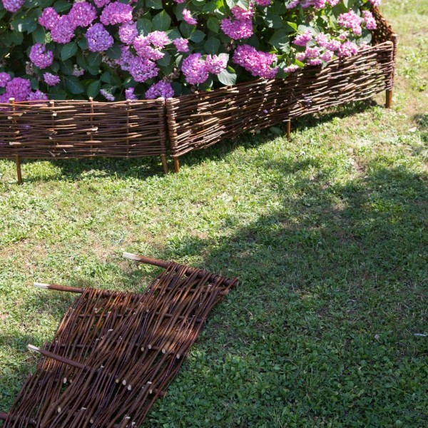 Bordure per Aiuole-Bordura delimita Aiuola 120x20 cm in Salice - 80