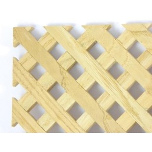 Wood lattice door